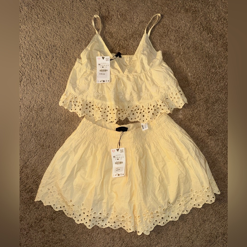 SOLD on Depop | Zara yellow Set